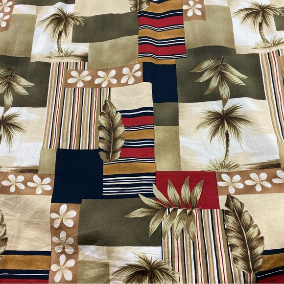 Pierre Cardin Tropical Shirt Button Down Palm trees XXL Short Sleeve Party Shirt - Picture 8 of 10